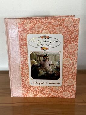 Vintage 1995 To My Daughter With Love — Pink Floral Keepsake Book New Unused